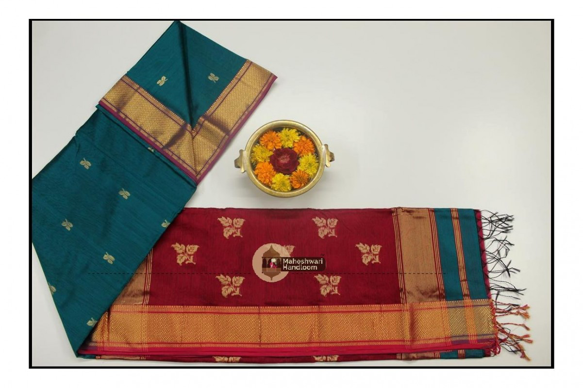 Maheshwari Butta Pallu Sarees